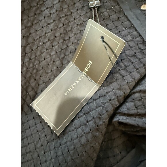 BCBGMAXAZRIA Desirae Black Eyelet Lace Ruffle Sleeve Cocktail Dress Size 2 NWT - Picture 7 of 11